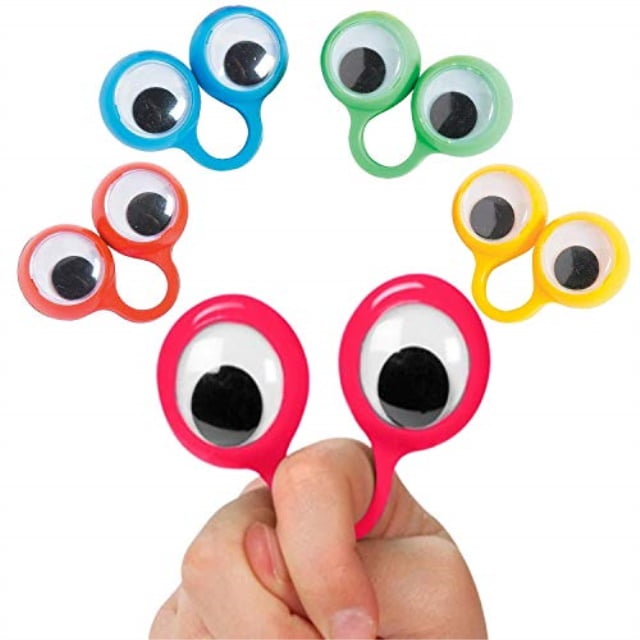 kicko eye finger puppets pack of 82 inches assorted colors puppet show for kids, boys