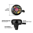 thumbnail image 3 of WIRESTER Black Bicycle Bell Aluminum Alloy Mini Bike Bell With Ring Horn Accessories for Adults Men Women Kids Girls and Boys - Outer Space Records, 3 of 6