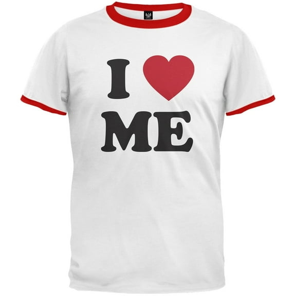 Valentine's Day - I Heart Me Ringer T-Shirt - X-Large