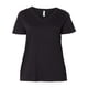 thumbnail image 1 of Camiseta de manga corta LAT con cuello en V para Mujer 100 % Algodón Negro 2-18/20, 1 of 1