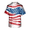 thumbnail image 6 of 250 Anniversary Usa Scrub Shirts Men V-Neck Short Sleeve Vintage Flag Print Daily Celebration T-Shirts Lightweight Summer Casual Shirts with Pockets,5XL,#01 Red, 6 of 6