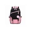 thumbnail image 1 of Mochila Juvenil Moda Con Puerto Usb Rosa, 1 of 4