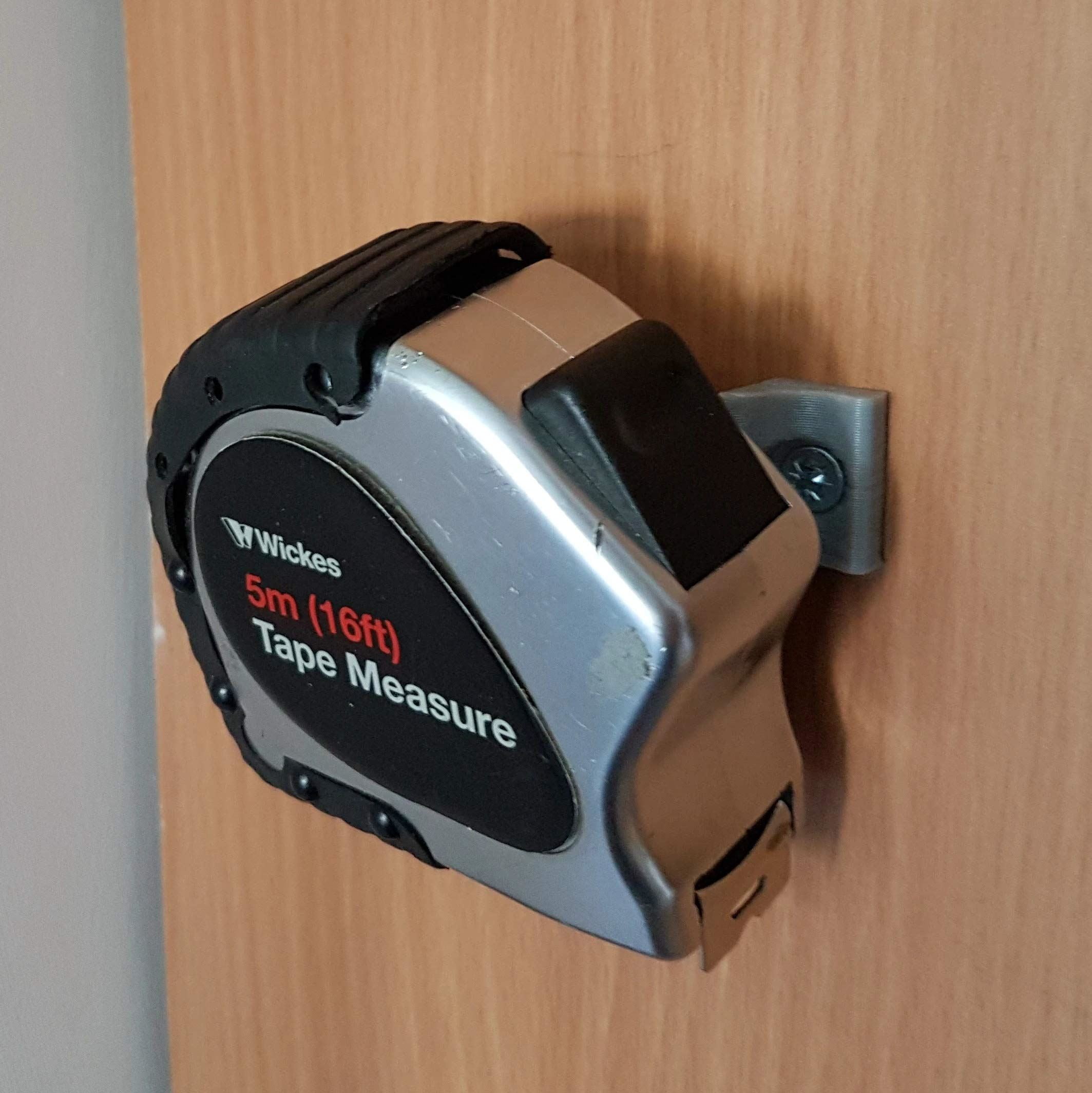 Tape Measure Wall Clip/Bracket Grey