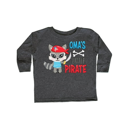 

Inktastic Oma s Little Pirate Cute Raccoon with Sword Gift Toddler Boy or Toddler Girl Long Sleeve T-Shirt