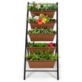 thumbnail image 5 of Patiojoy 5-Tier Vertical Herb Garden Planter Box Outdoor Elevated Raised Bed Brown, 5 of 6