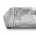 thumbnail image 3 of Ecuador Soft Flannel Fleece Blanket, Infographic Outline Doodle Country Map with Landmarks with City Names, Cozy Plush for Indoor and Outdoor Use, 70" x 90", Charcoal Grey and White, by Ambesonne, 3 of 6