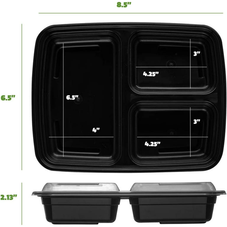 Comfy Package 24 Oz Round Meal Prep Containers Plastic Food Containers with  Lid, 50-Pack 