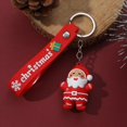 thumbnail image 4 of LLavero de Papá Noel de dibujos animados de Navidad, llavero de muñeca de goma suave, bolsa colgante pequeña, llavero de regalo para llaves de coche, 4 of 4