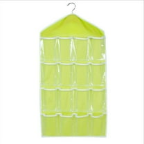 Wovilon Simple Houseware 16 Pockets Large Clear Pockets Over The Door Hanging Shoe Organizer, Green (20" x 15")