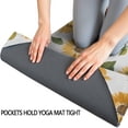 thumbnail image 3 of White Green Leaf Sunflower Pattern Hot Yoga Mat Towel Non Slip for Hot Yoga - Quick-Drying Yoga Mat Cover with 4 Corner Pockets with Travel Bag - Hot Yoga Towel Non Slip 74"x26", 3 of 6
