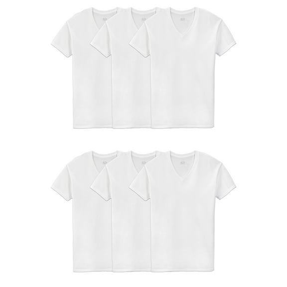 Fruit of the Loom Men's V-Neck Undershirts, 6-Pack