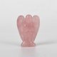 thumbnail image 2 of SZTXJ Carved Rose Quartz Obsidian Gemstone Peace 1.5 inch Angel Pocket Guardian Angel Healing Statue, 2 of 3