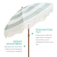 thumbnail image 3 of AMMSUN 6.5ft Patio Umbrella UPF50+ with Boho Fringe Tassel Tilt Pole for Outdoor Picnic,Green Stripes, 3 of 9