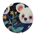 thumbnail image 2 of Awypu  Round Fitted Tablecloth Cute Koala Flower Leaves Animal Table Cloth with Elastic Edged Waterproof Wipeable Round Table Cover for Patio Parties Outdoor Decor White, 2 of 7