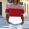 thumbnail image 1 of TaTaai Fashion Daily Women Top Waffle Knit Loose Fit Unpositioned Print Crew Neck Lapel No Fading Soft Breathable All Season Casual Wear T Shirt Gift, 1 of 5