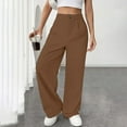 thumbnail image 5 of IDALL Wide Leg Pants Woman Dress Pants Women Womens Casual Wide Leg Dress Pants High Waist Tailored Down Pants With Pockets High Waisted Pants Womens Pants B 2XL, 5 of 8