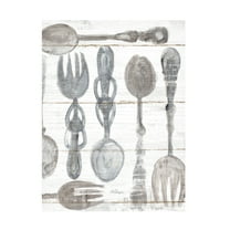 Trademark Fine Art 'Spoons and Forks III Neutral' Canvas Art by Albena Hristova