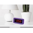 thumbnail image 3 of HANNLOMAX HX-117CR Radio despertador, radio PLL AM/FM, pantalla LED roja de 1,2", alarma dual, despertador con radio o zumbador (púrpura), 3 of 5