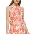 thumbnail image 3 of Vince Camuto Womens Printed Tiered Dress Coral 16, 3 of 3