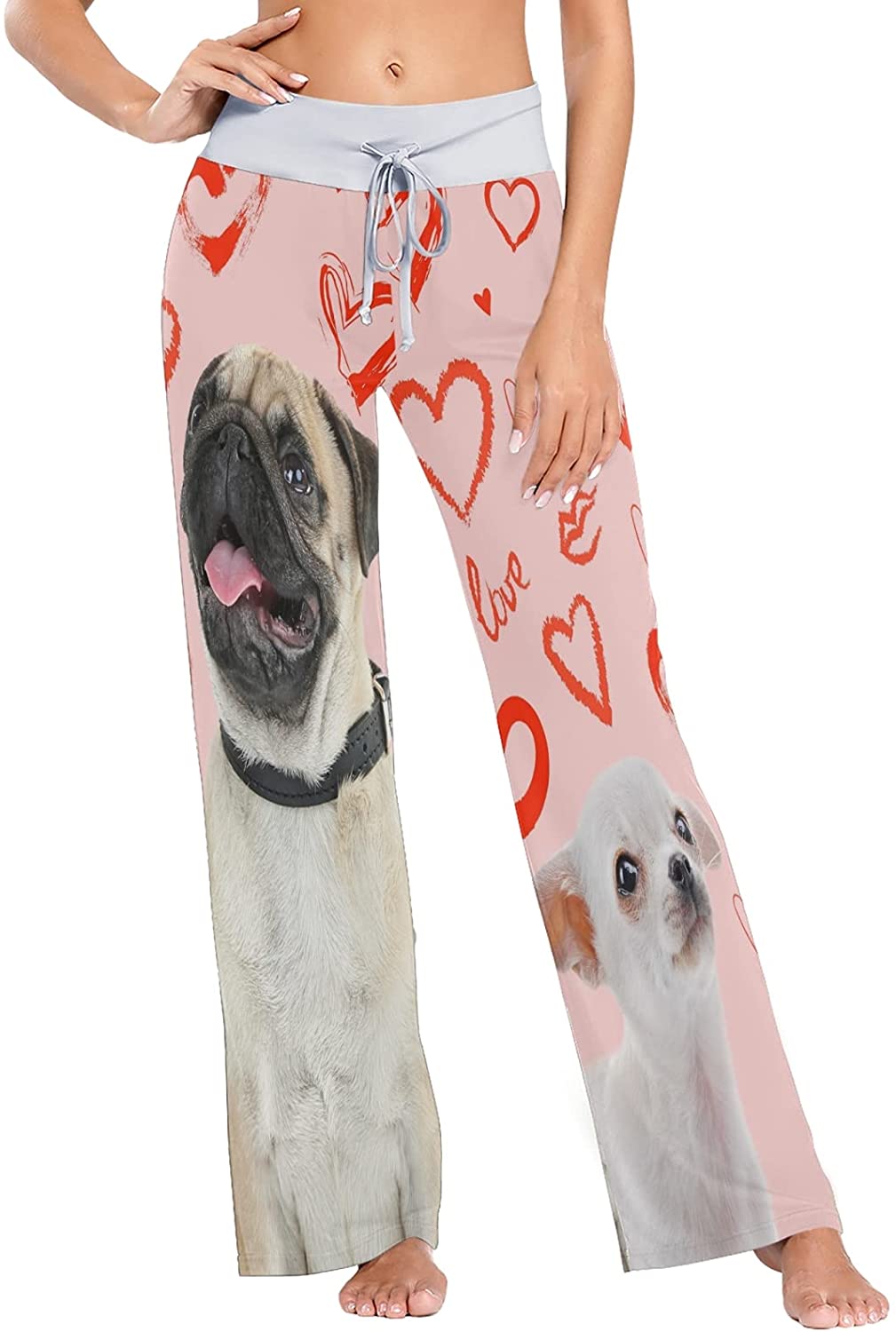 Colored Puppy Animal Dog Pug Women S Pajama Lounge Pants Casual Stretch Pants Wide Leg Walmart Canada