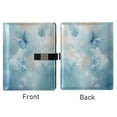 thumbnail image 2 of Leather Notebook with Pen Holder Writing Notepad Includes 100 Pages Lined Journal Watercolor Blue Butterflies, 2 of 6
