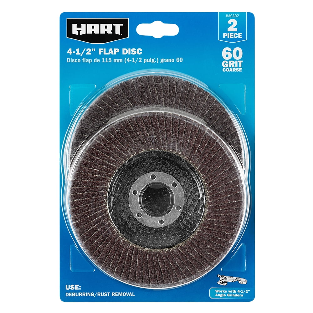 HART 2-Piece 4.5-inch 60 Grit Flap Disc