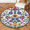 Multicolour 3, variant on CURLYOOT Round Rug 3ft Aztec Area Rug, Washable Circle Mat Non Slip Floor Carpet Mat, Western Boho Soft Indoor Rugs for Entryway Living Room Dining Room Bedroom