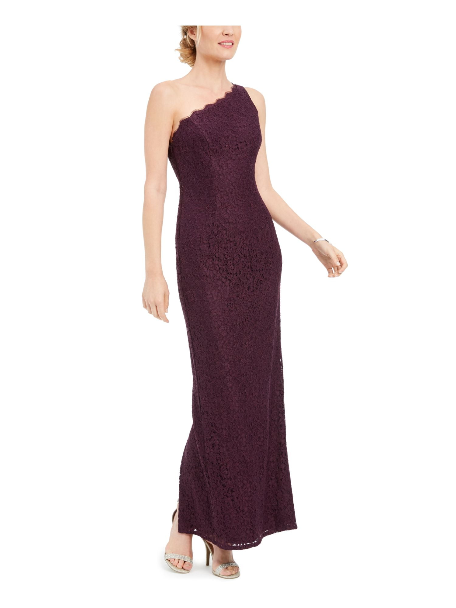 ADRIANNA PAPELL Womens Purple Sleeveless Maxi Sheath Evening Dress Size: 2