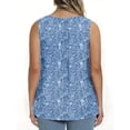 thumbnail image 5 of Ounisa Womens Summer Sleeveless Tank Top V Neck Button Blouse Casual Pleated Basic Henley Shirts, 5 of 5