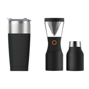 ASOBU K900BK 40-Ounce Cold Brew Insulated Portable Coffee Maker (Black) and BF21BK 20-Ounce Tied Tumbler (Black) Bundle