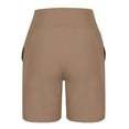 thumbnail image 5 of UAMVSH Summer Athletic Shorts for Women with Pockets Stretchy High Waisted Bermuda Shorts for Walking Running, 5 of 7