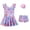 Purple-2, variant on Virmaxy 2-11Y Girls Summer Solid Color One-piece Swimwear Kids Colorblocking Sunscreen Quick-dry Princess Dress Tankini Surfing Suit for Pool Party Vacation Navy-1 3 Years
