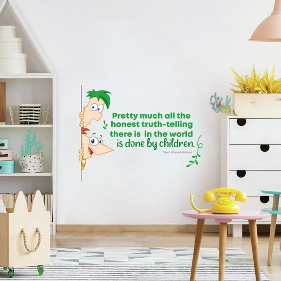 Honest Phineas and Ferb Life Quote Cartoon Quotes Decors Wall Sticker Art Design Decal for Girls Boys Kids Room Bedroom Nursery Kindergarten Home Decor Stickers Wall Art Vinyl Decoration (18x20 inch)