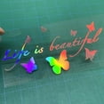 thumbnail image 4 of JoyMoreHome Car Decals,Car Accessories,Car Stickers,Life is Beautiful Decal,Car Rear View Mirror Sticker,Vinyl Car Decals,Used in Car Window Rearview Mirror, 4 of 6