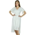 thumbnail image 1 of Bimba Robe Droite Asymétrique pour Femmes Mi-Mollet Été en Rayonne Robes de Jour, 1 of 8