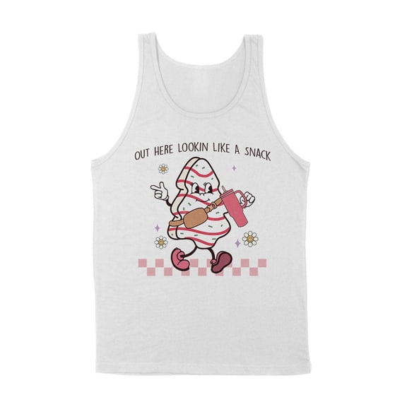 Lookin' Like a Snack Christmas Tank Top Unisex Large White