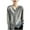 Grey, variant on Fiaer women button down sweaters plus size long sleeve v neck trendy cozy fall winter loose fit tops Yellow XL
