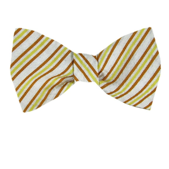 Men's White Silk Self Tie Bowtie Tie Yourself Bow Ties