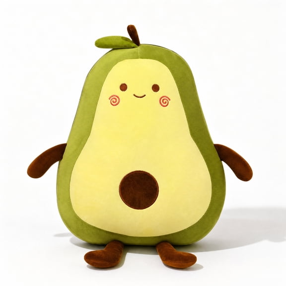 19.7in Avocado Plush Toy, Soft Green Fruit Stuffed Hugging Pillow for Living Room Decoration and Bedside Display