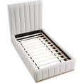 thumbnail image 6 of Meridian Furniture Lucia Cream Linen Textured Fabric Twin Bed, 6 of 11