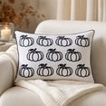 thumbnail image 5 of Halloween Pumpkin Throw Pillow Black/White Decorative Pillow for Couch and Bed 14" x 20", 5 of 6
