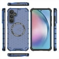 thumbnail image 3 of Allytech Case for Samsung Galaxy A35, Non-Yellowing Anti-Scratch Slim Thin Translucent Honeycomb Heat Dissipation Dual-Layer Drop Protection Bumper Case Cover Compatible with MagSafe, Blue, 3 of 10