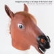 thumbnail image 5 of Máscara de cabeza de caballo ANGGREK Novedad Cosplay Halloween Látex Marrón, 5 of 7