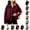 Burgundy, variant on Women Faux Leather Bomber Jacket Batwing Sleeve Loose Fit Cropped Coat Casual Trendy Outerwear