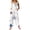 Light Blue(American Flag Stars), variant on 4th Of July Outfits for Women Patriotic American Flag Stars Women's Jumpsuits America 250 Flag Sleeveless Wide Leg Summer Adjustable Strap Plus Size Jumpsuits Overalls Blue 2XL