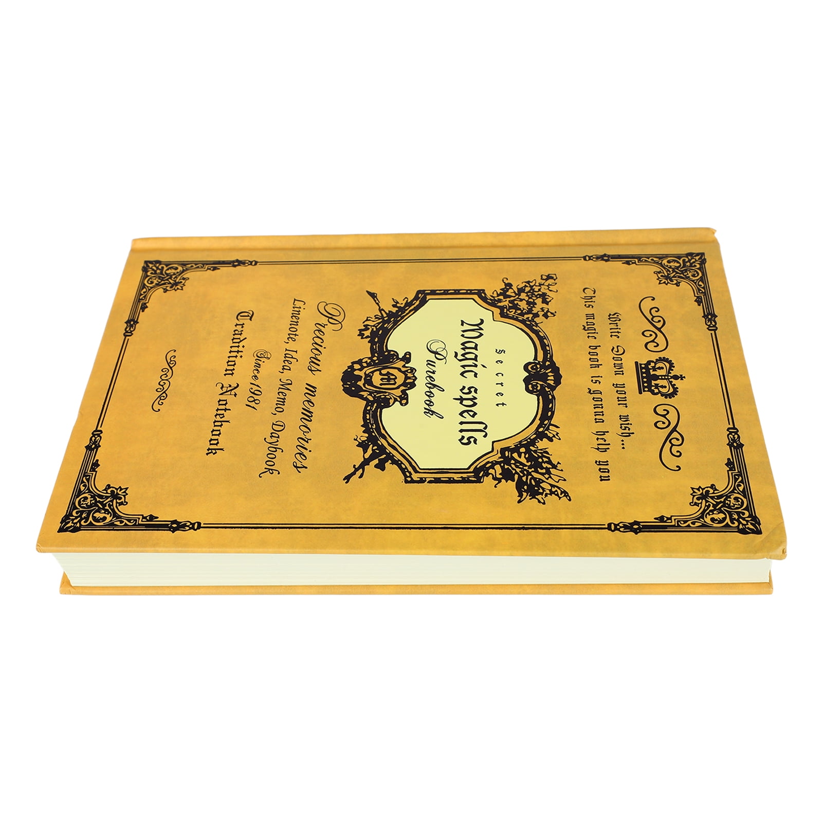 YAHHU Retro A5 Notebook Set, 2 Pcs Thickened Ruled Paper Lined Journal for Office and School, 8.7 x 5.9 inches / 22 x 15 cm Yellow and Red