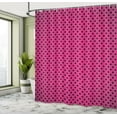 thumbnail image 5 of Ambesonne Digital Shower Curtain, Modern Diamond Check Design, 69"Wx84"L, Fuchsia and Black, 5 of 5