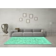 thumbnail image 3 of Ahgly Company Indoor Rectangle Abstract Turquoise Blue Modern Area Rugs, 2' x 3', 3 of 4