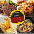 thumbnail image 6 of Sunvivi 26QT Electric Turkey Roaster Oven with Visible Glass Lid,Removable Pan & Rack, Stainless Steel,Red, 6 of 11