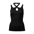 thumbnail image 3 of yunLCZ Square Neck Tank Top Sexy Women's Strap Neck Tight Tank Top With Crossed Neck Summer Sleeveless Tops, 3 of 3